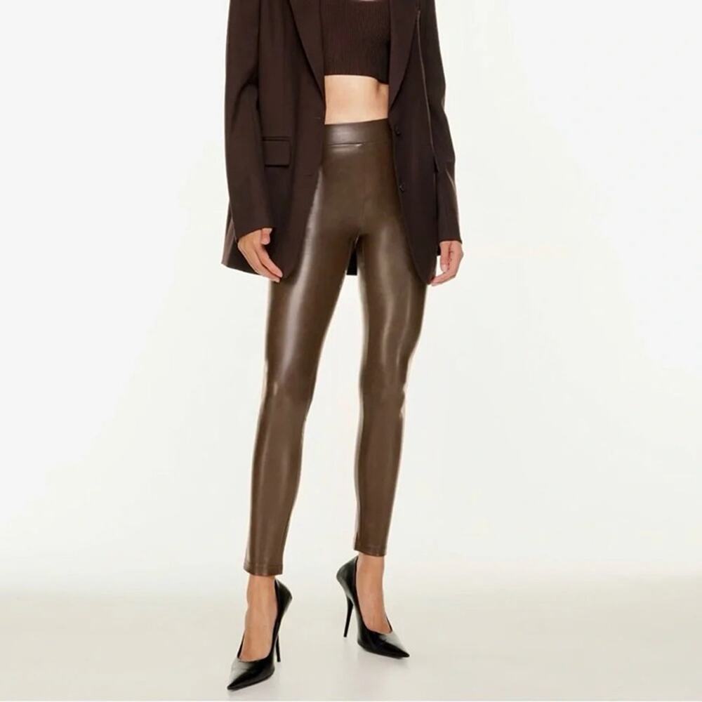 Ten by Babaton Aritzia Showcase Pants High Rise Vegan Leather Leggings Size M